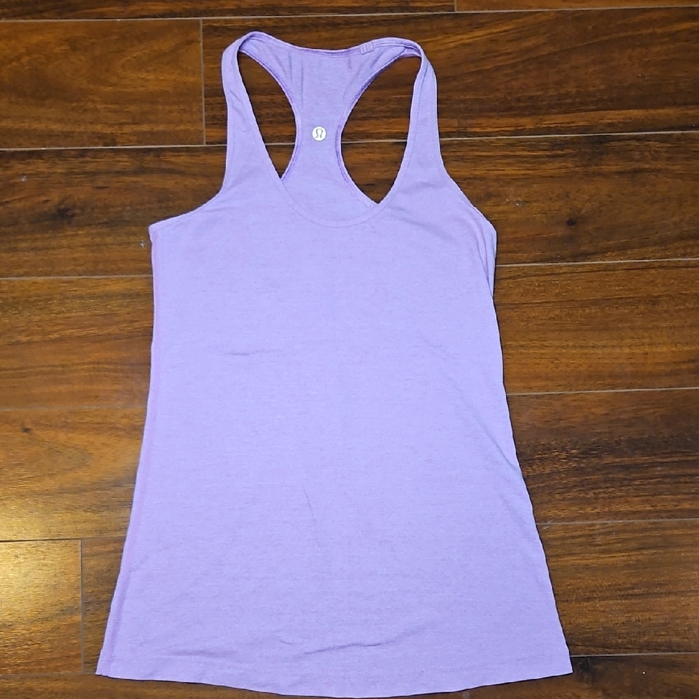 Lululemon Cool Racerback Tank Heathered Smoky Rose - Picture 6 of 6